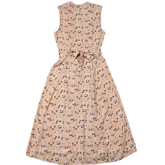 Veda Orange/Cream Floral Wrap Dress | Size L - Picture 2 of 5